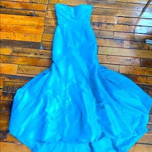 Vintage mermaid tail prom dress